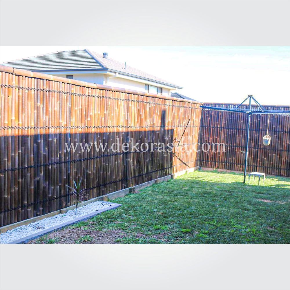 Black Bamboo Half Raft Panel - Bamboo Panels, Bamboo Screen, Bamboo Screens - Image 3